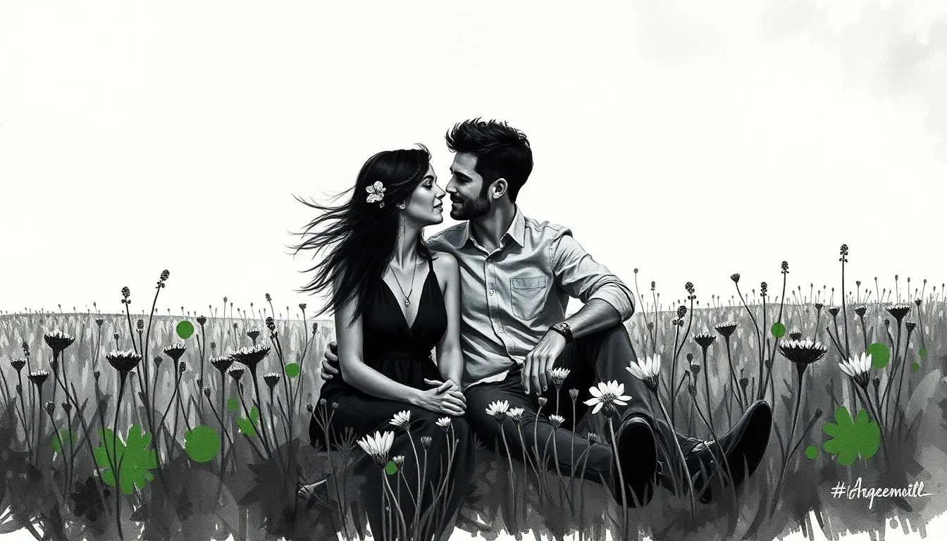 L'Étreinte des Étoiles : Une célébration de l'amour et de la liberté 2 Illustration de Les Murmures du Vent