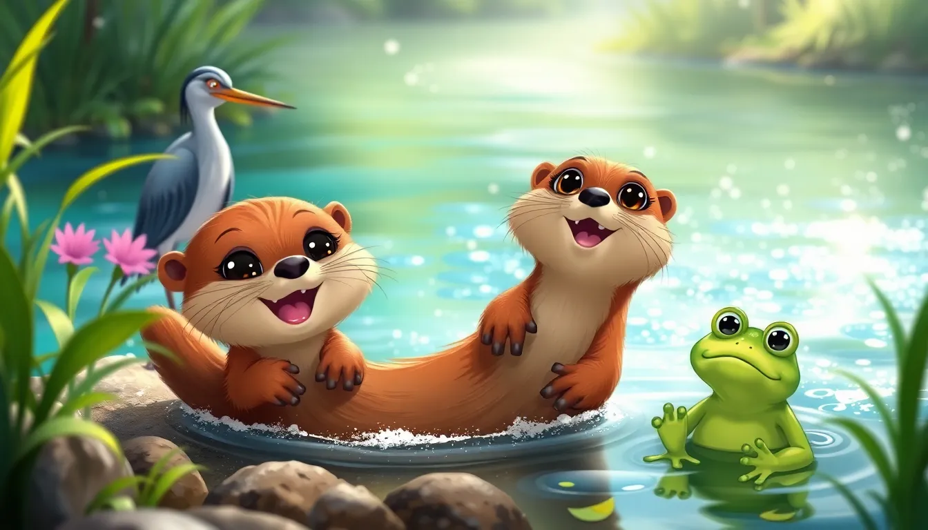 Les Rêves de Lily la Loutre 2 Illustration de Les Aventures Dans la Rivière