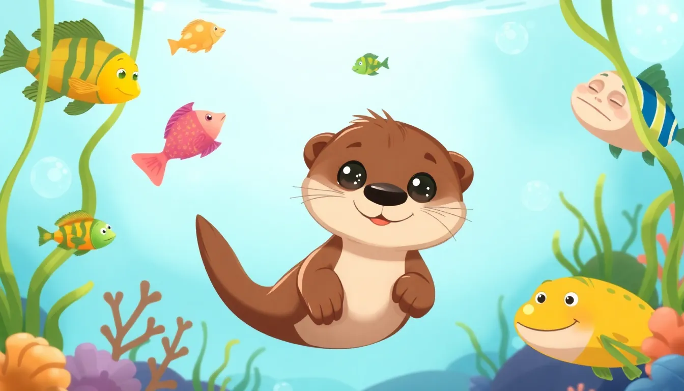 Les Rêves de Lily la Loutre 4 Illustration du Voyage Sous-Marin