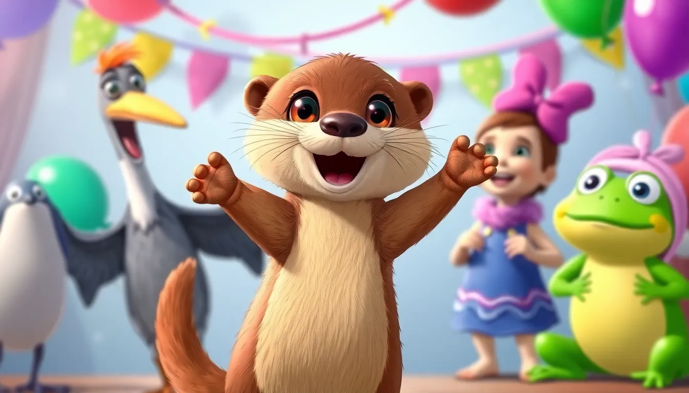 Les Rêves de Lily la Loutre 6 Illustration de La Fête de l'Amitié