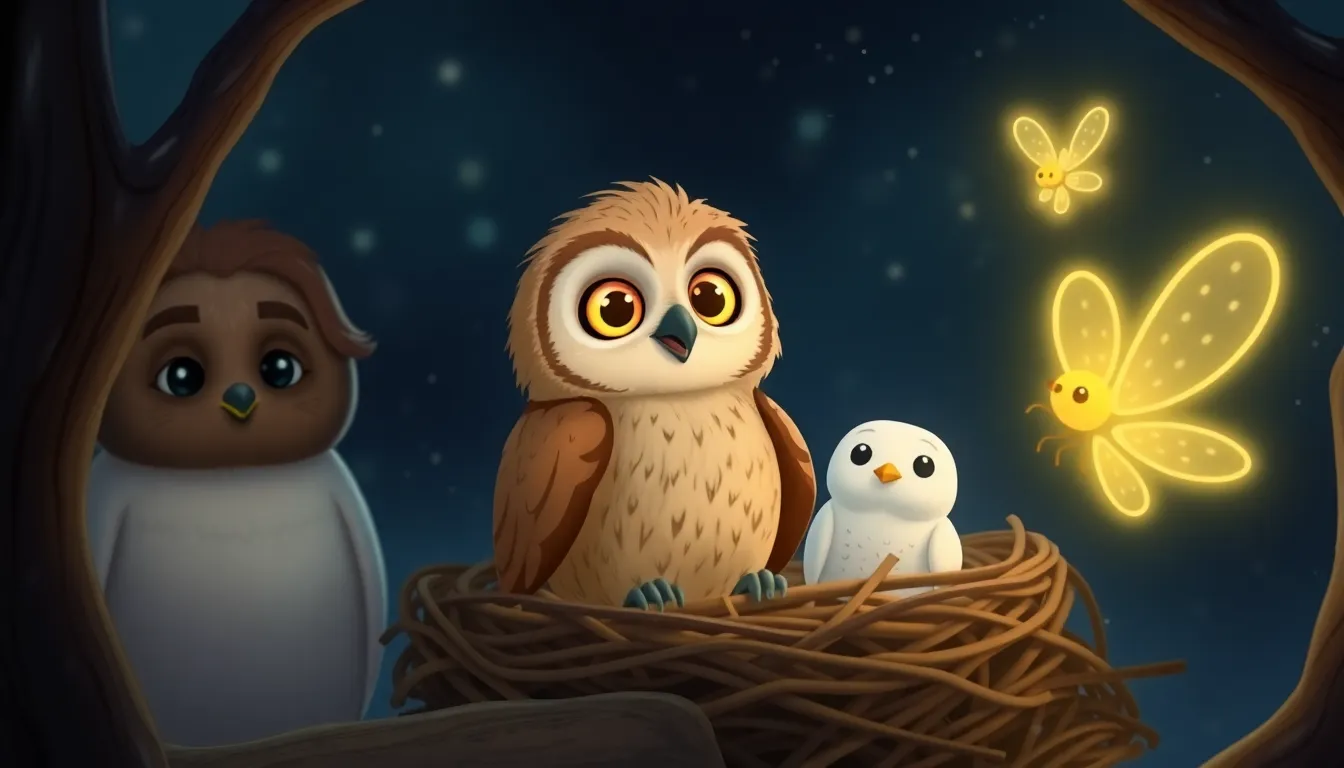 Le Voyage de Snoopy le Hibou 6 Illustration du Retour au Nid