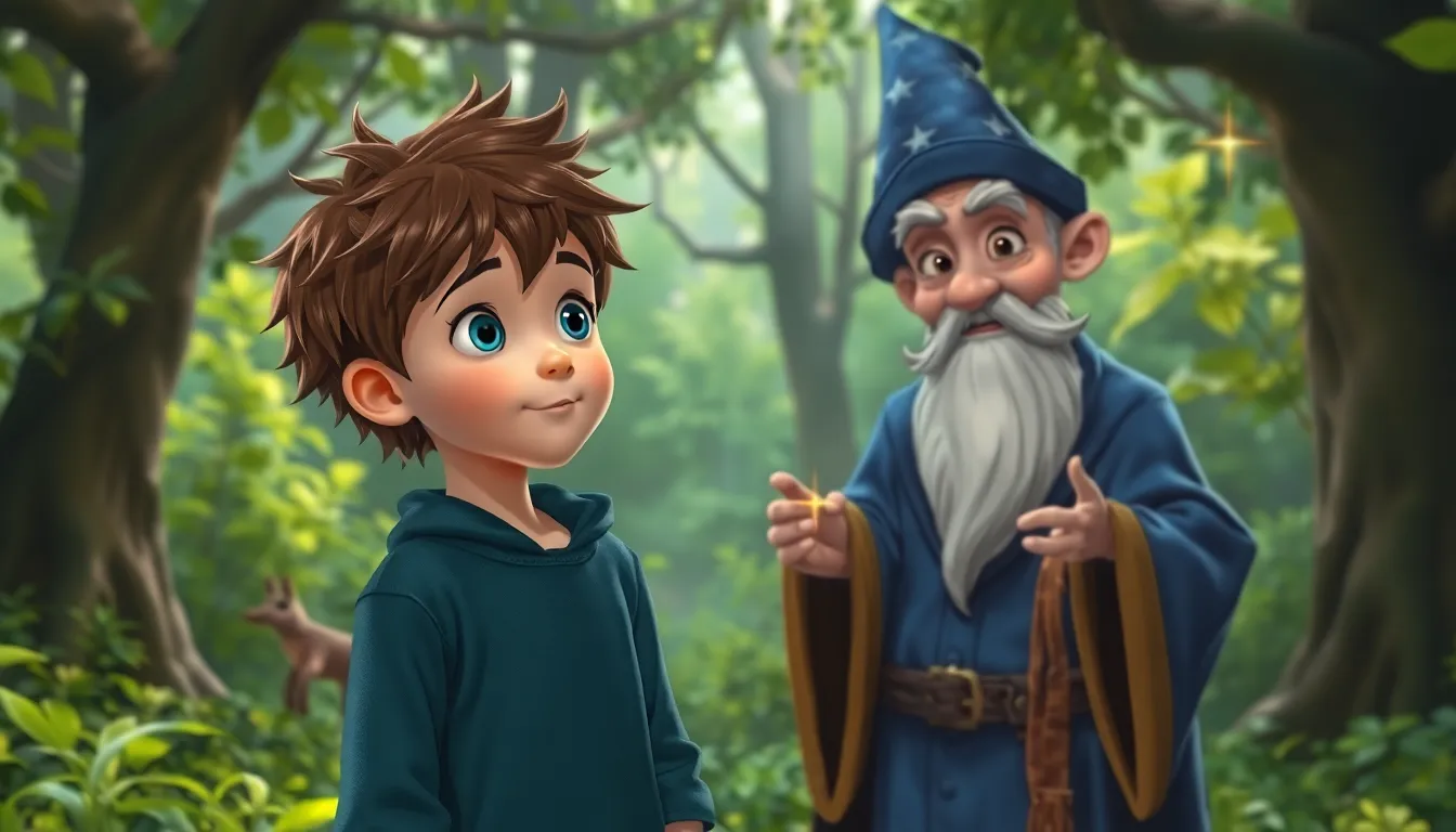 Le Sortilège du Magicien Gentil 1 Illustration de La Rencontre avec le Magicien