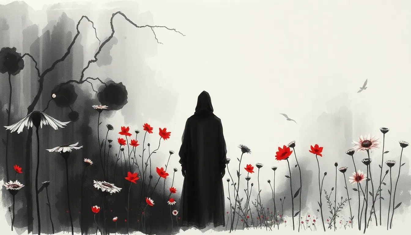 Les Fleurs du Mal : Un Voyage dans l'Ombre et la Lumière 1 Illustration de Les Ombres Égarées