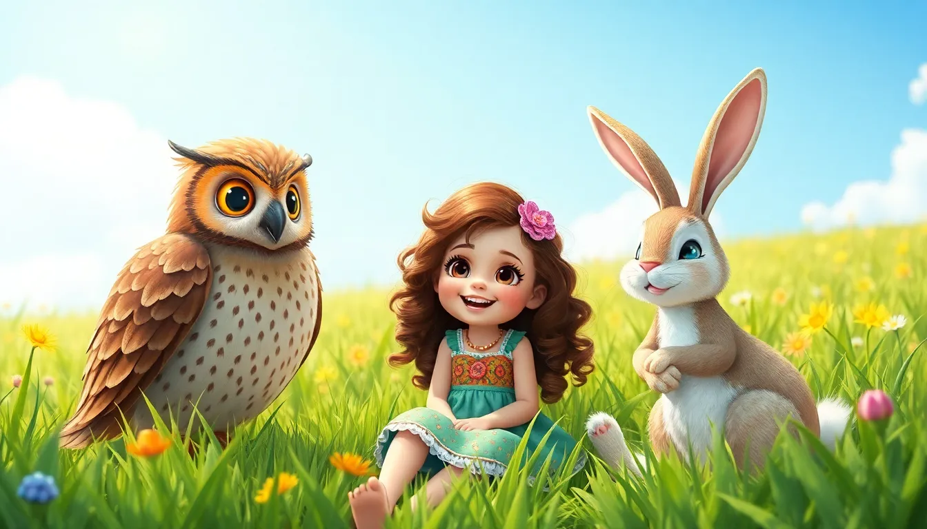 La Boîte Magique des Aventures de Mia 4 Illustration de La Rencontre avec les Animaux Parleurs