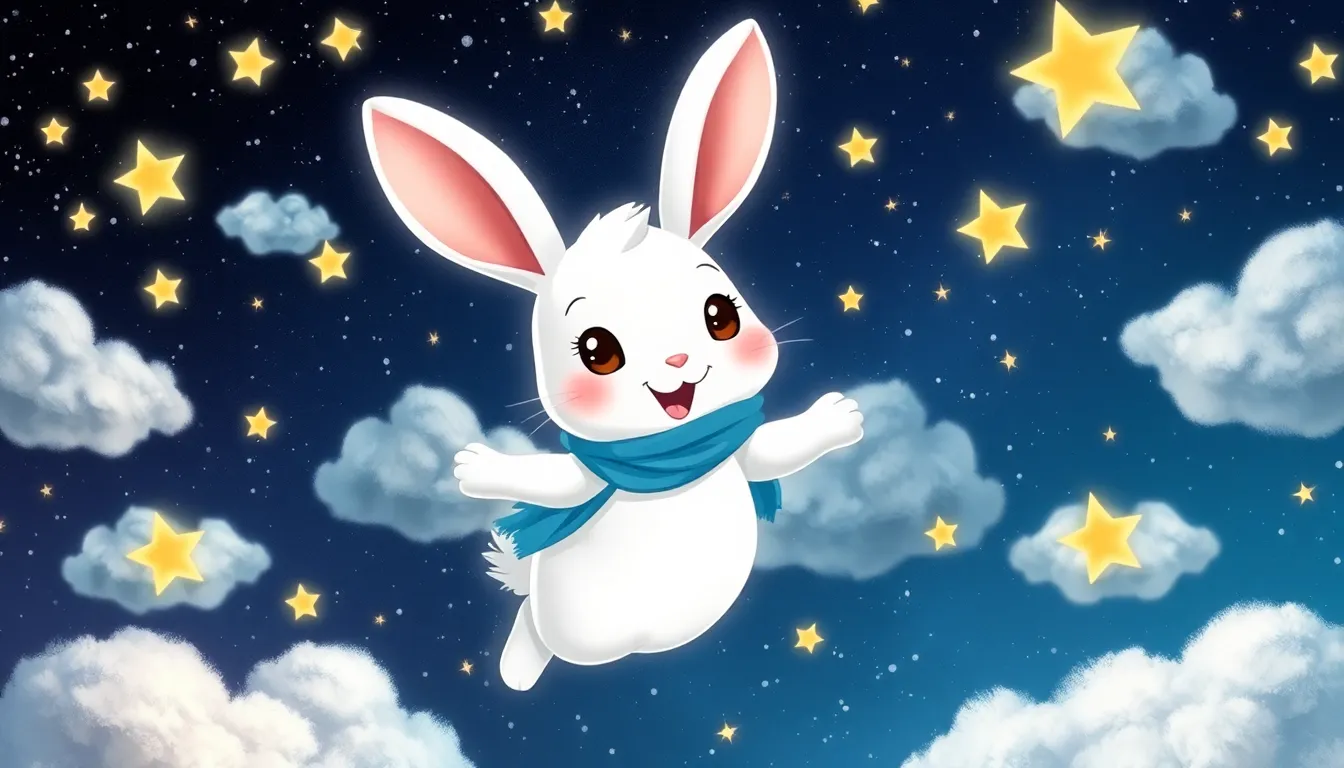 Les Rêves de Petit Lapin 2 Illustration du Voyage dans le Pays des Rêves