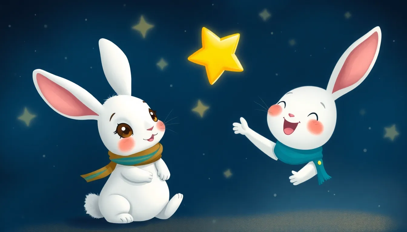 Les Rêves de Petit Lapin 3 Illustration de L'Amitié des Étoiles