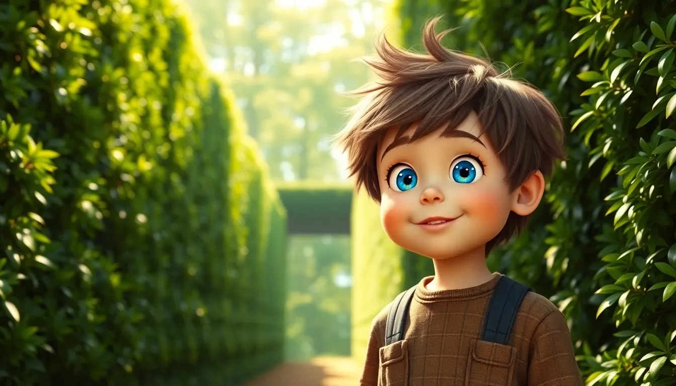 Sam et le Labyrinthe Mystérieux 1 Illustration de La Découverte du Labyrinthe