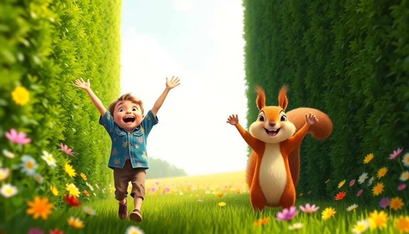 Sam et le Labyrinthe Mystérieux 5 Illustration de La Sortie du Labyrinthe