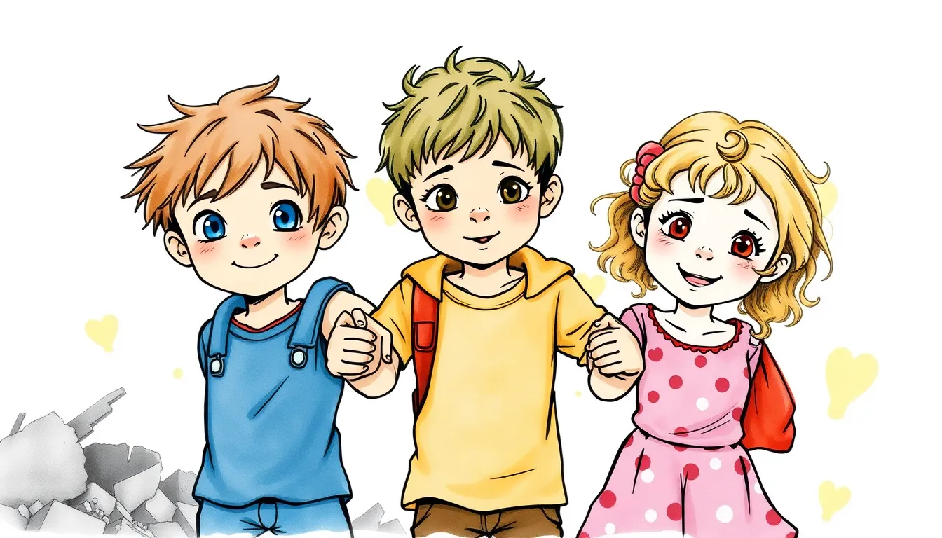 Les Enfants de l'Espoir : Lumière dans un monde dévasté 2 Illustration de La réunion des âmes innocentes