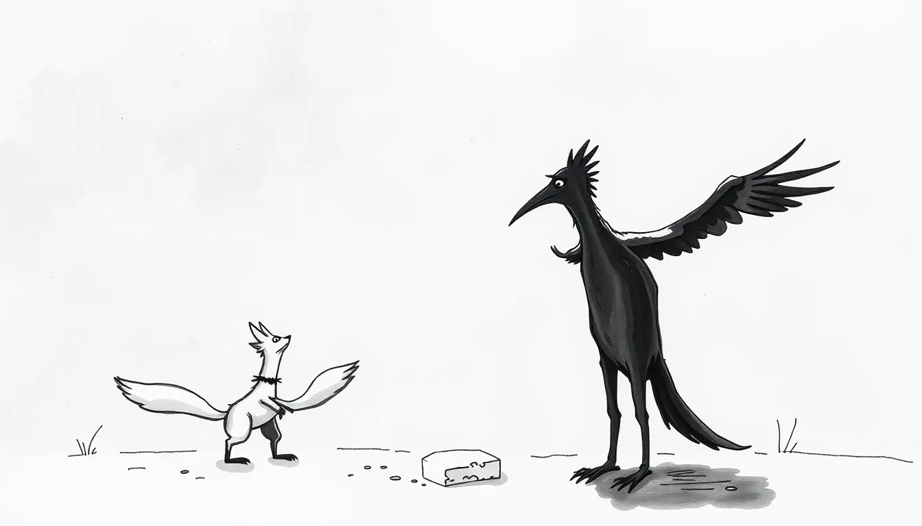 Illustration de La Chute de Maître Corbeau