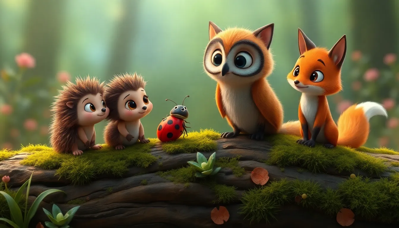 Léo et le Mystère de la Forêt Sombre 4 Illustration de La Rencontre avec les Gardiens de la Forêt