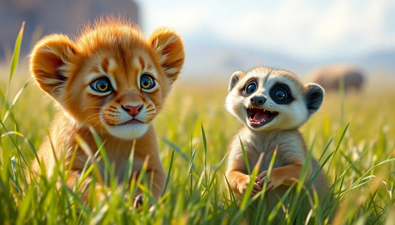 Le Petit Lion et son Rugissement 2 Illustration de L'Appel de la Savane