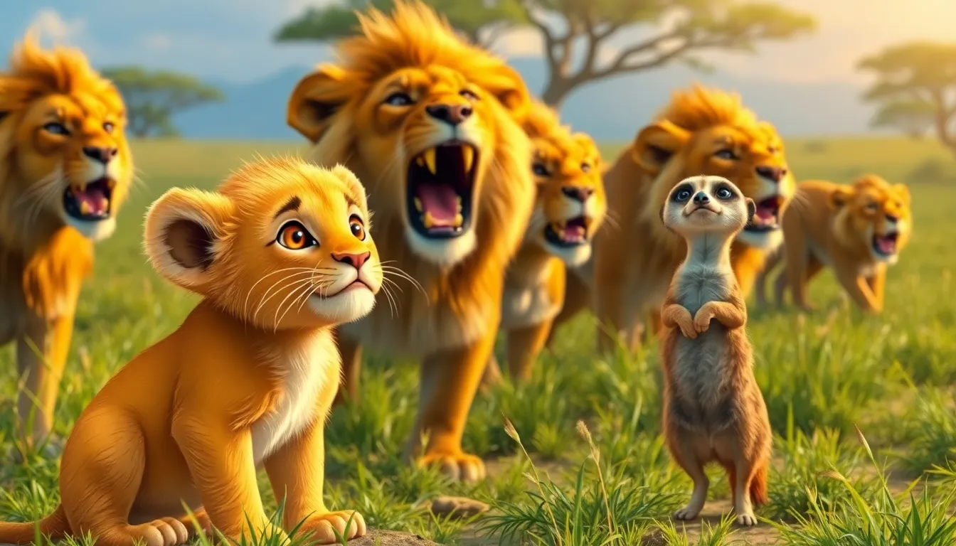 Le Petit Lion et son Rugissement 4 Illustration de La Découverte du Clan