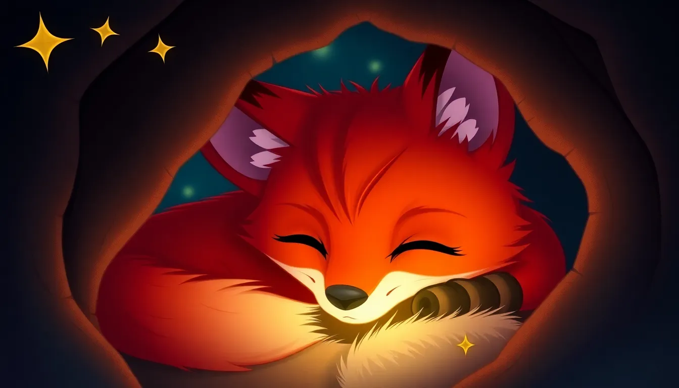 Roxy s'endormant sous les étoiles