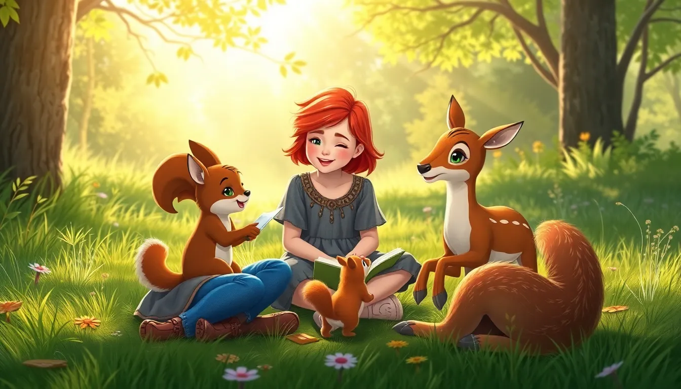 Les Contes Mystérieux de Luna 4 Illustration de L'Amitié avec les Animaux