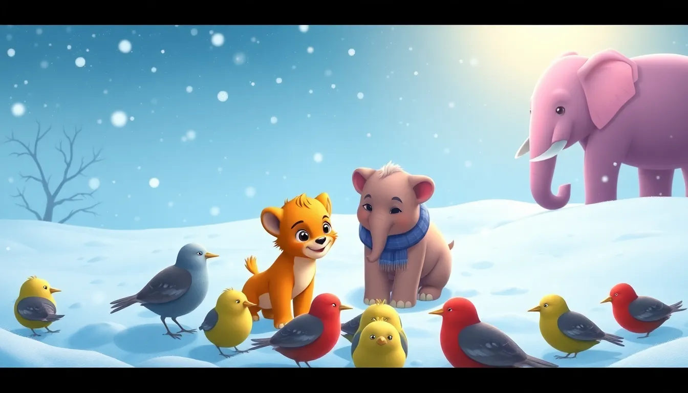 Léo le Lionceau et le Magicien de Noël 3 Illustration de L'Épreuve des Neiges