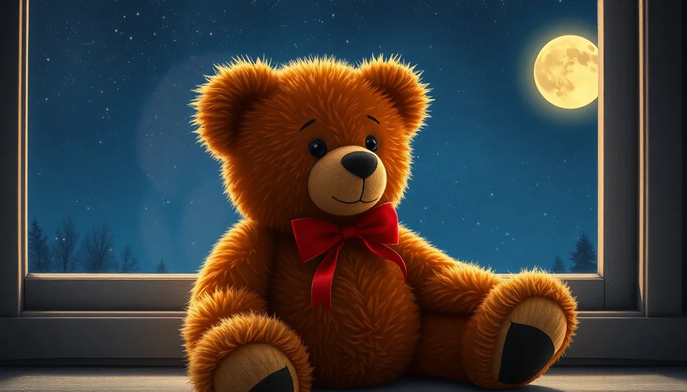 Le Coucher des Étoiles avec Oscar l'Ours 1 Illustration de La Nuit Étoilée