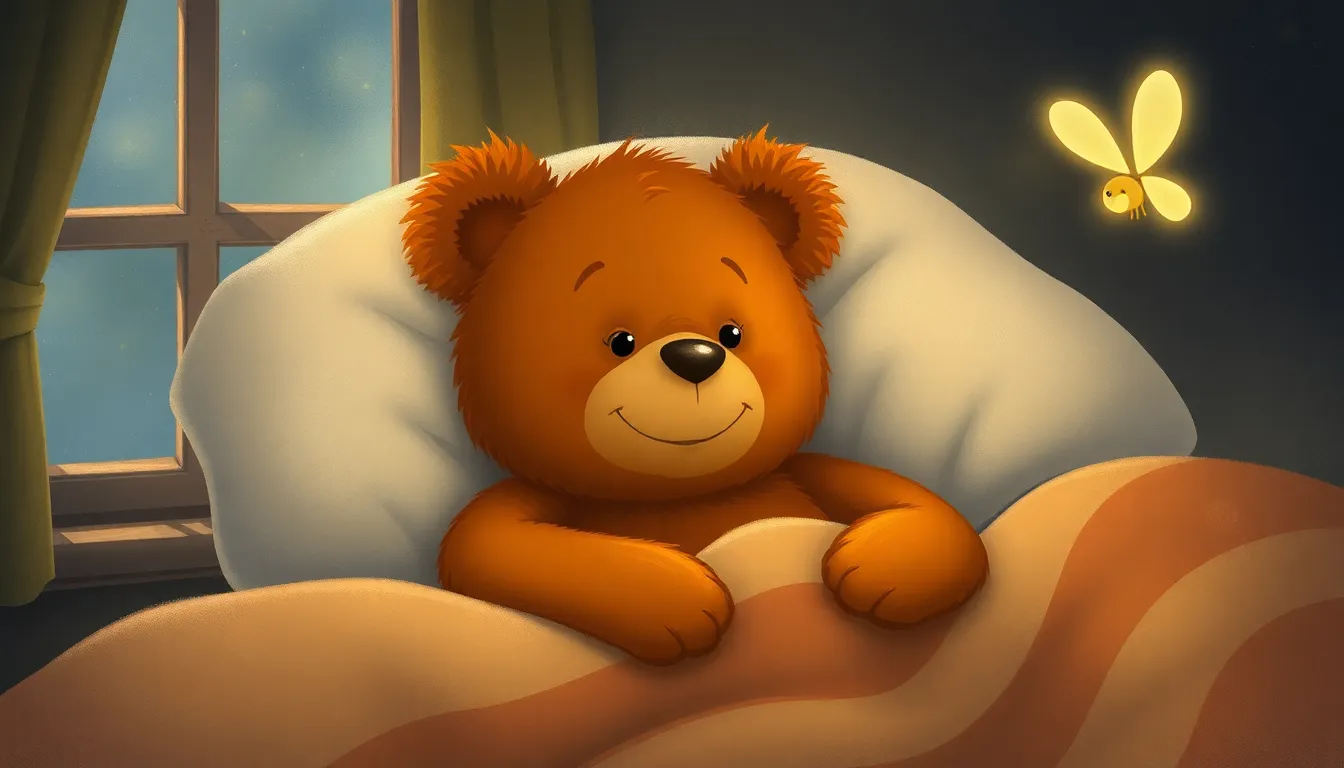 Le Coucher des Étoiles avec Oscar l'Ours 6 Oscar et Lila avant de s'endormir