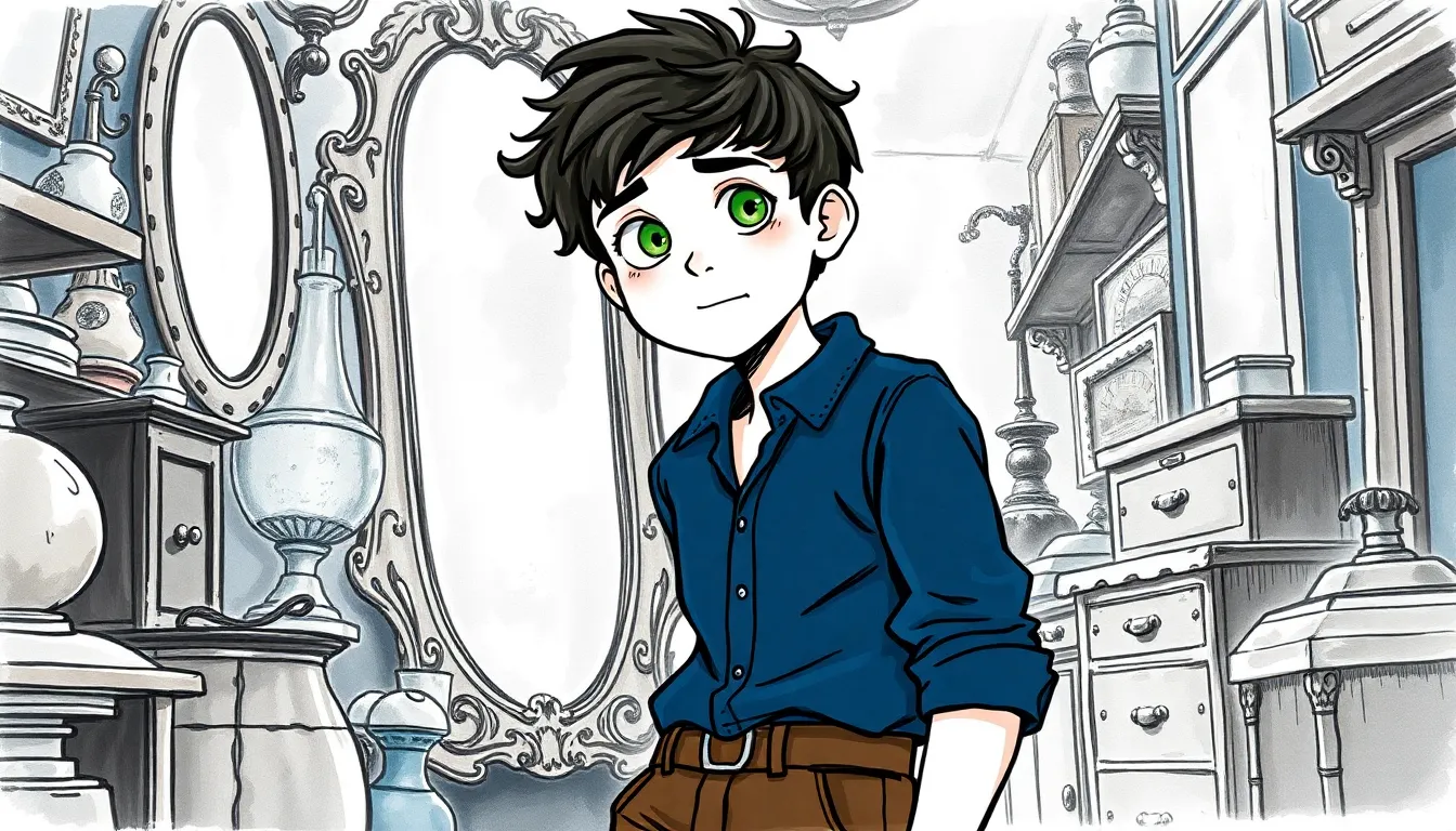 Le Miroir de l'Espoir : une aventure fantastique révélant les rêves 1 Illustration de La Découverte du Miroir Mystérieux