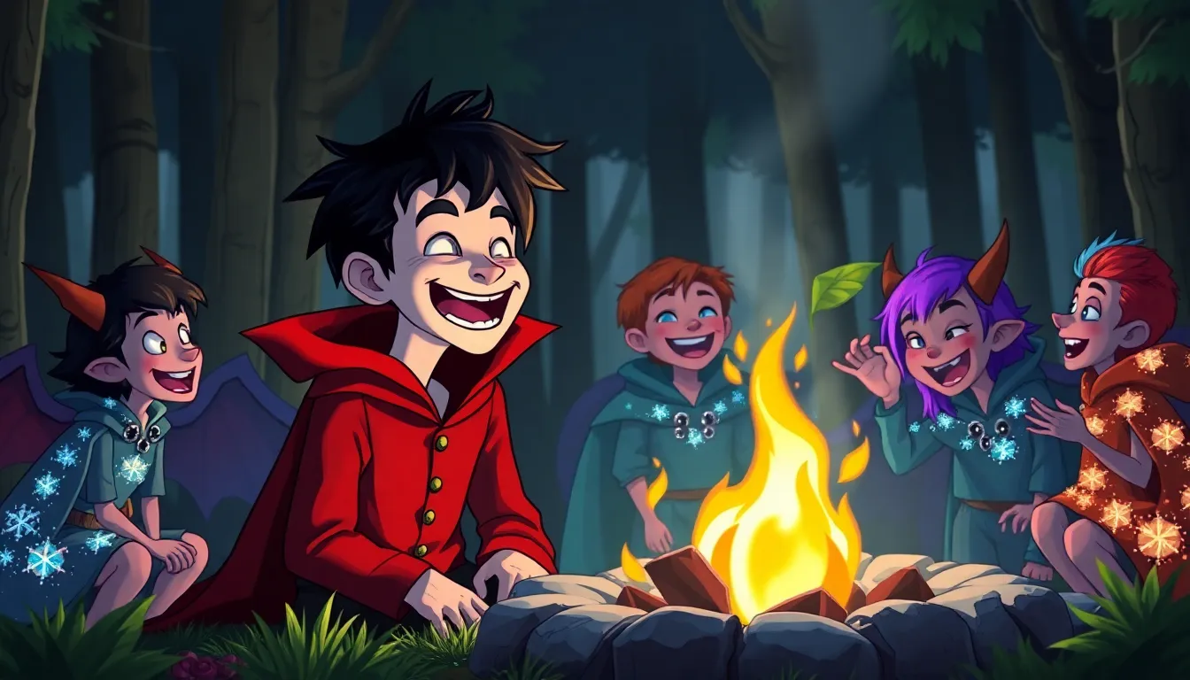 Les Vampires Rieurs de la Forêt 2 Illustration de La Rencontre avec les Amis