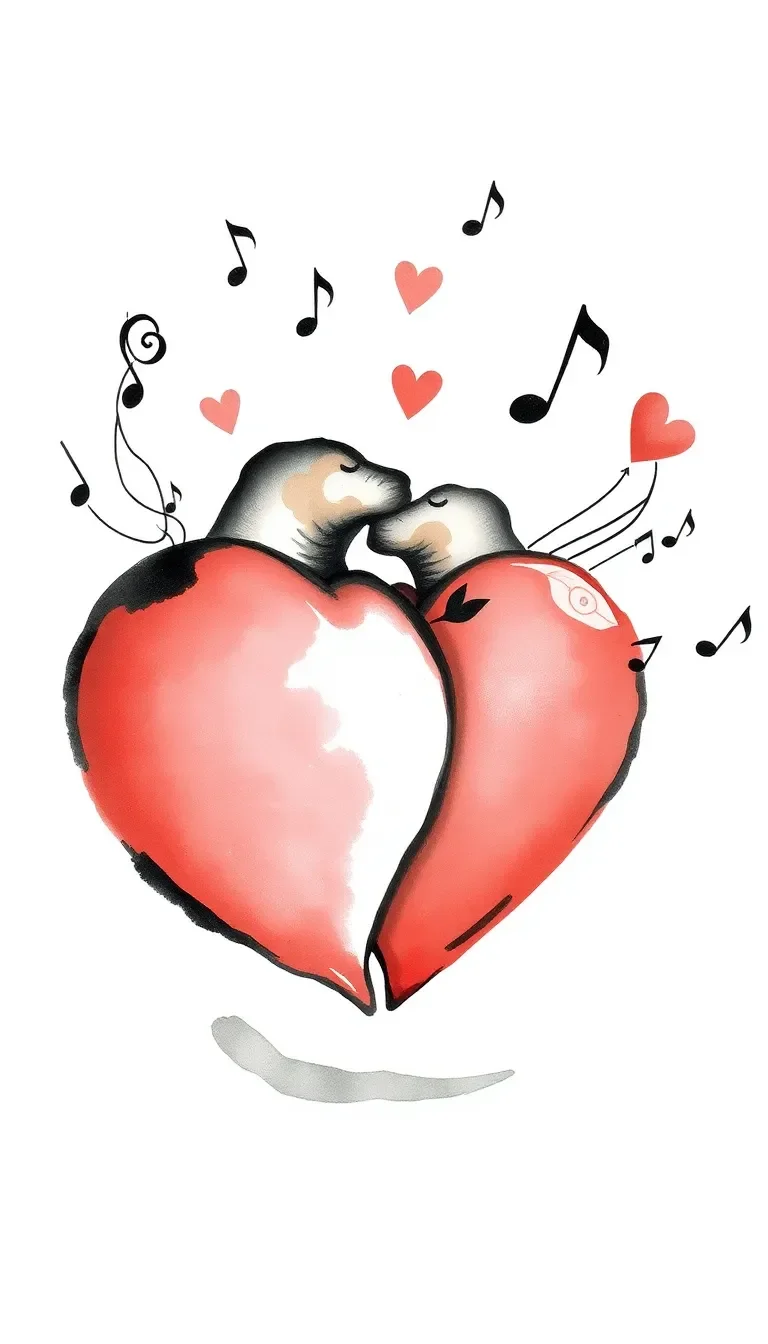 Poème d'amour qui Touche le Cœur : La Symphonie des Âmes
