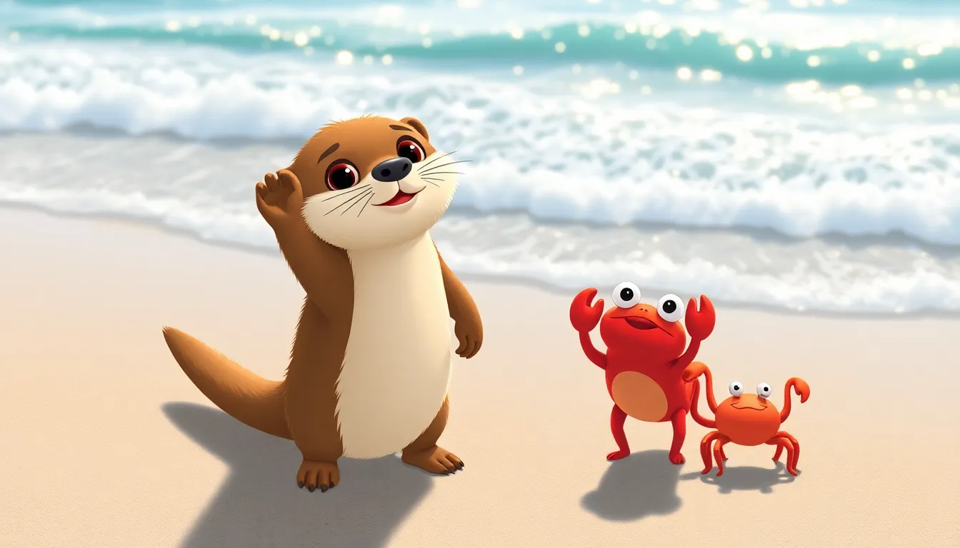 Lola la Loutre et l'Océan Secret 8 Illustration de Retour à la Maison