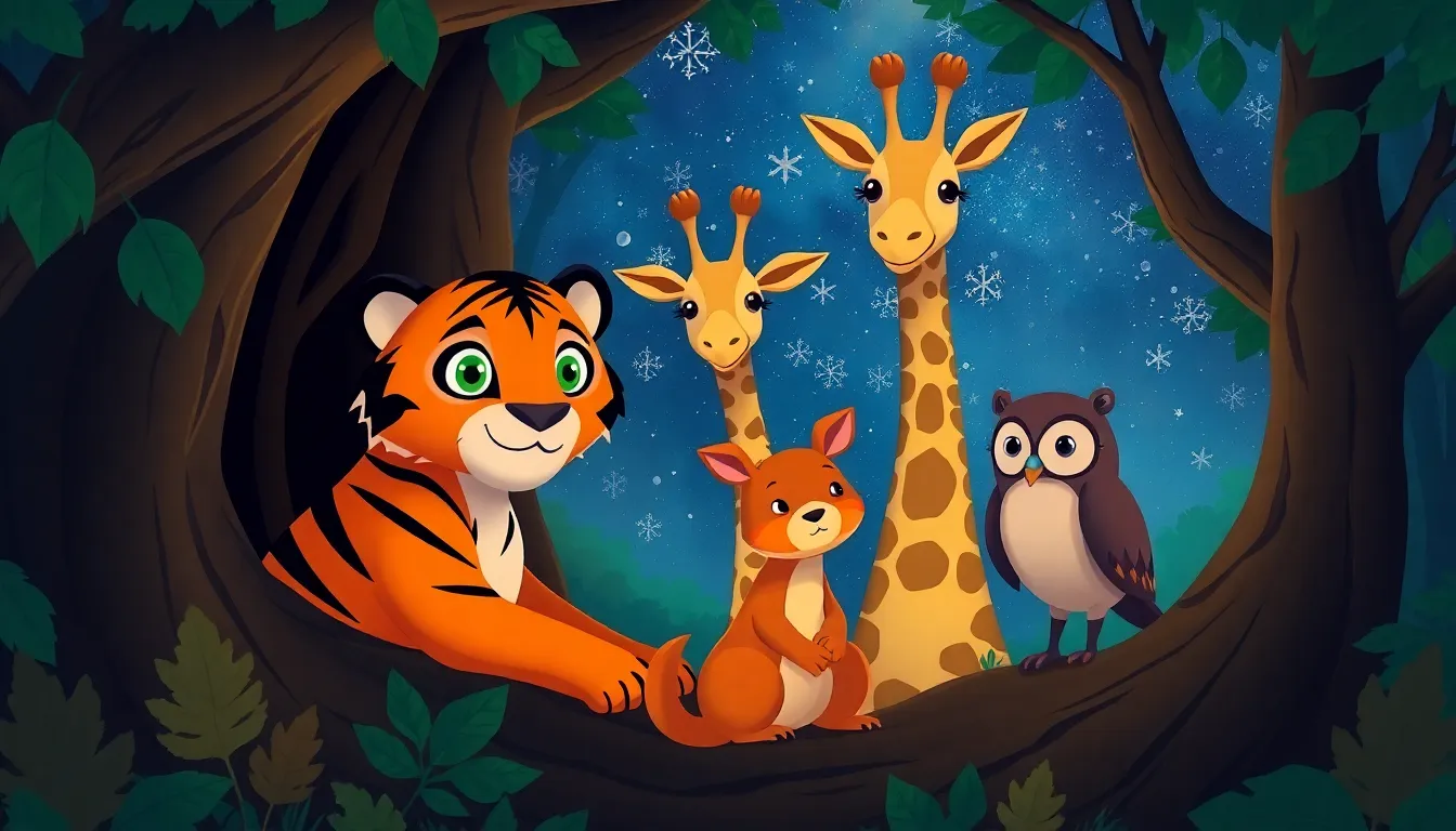 Tommy le Tigre et la Forêt Enchantée 4 Illustration de L'Aventure au Coeur de la Forêt