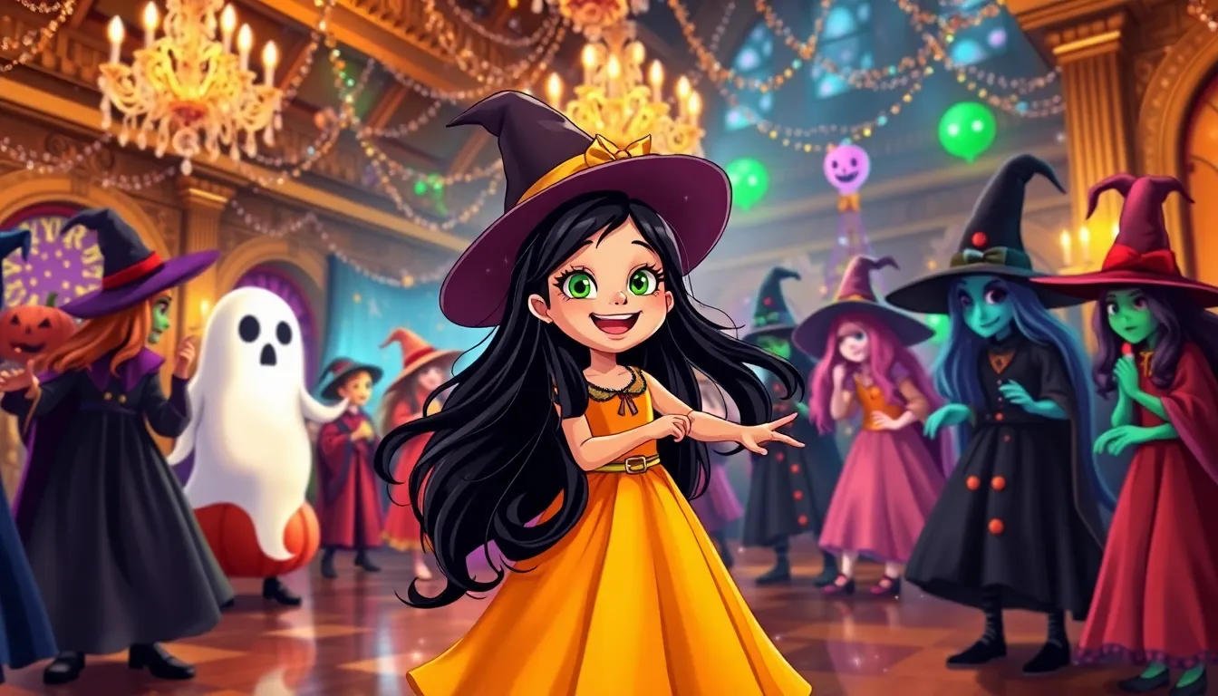 La Petite Sorcière et le Bal Masqué 4 Illustration du bal masqué