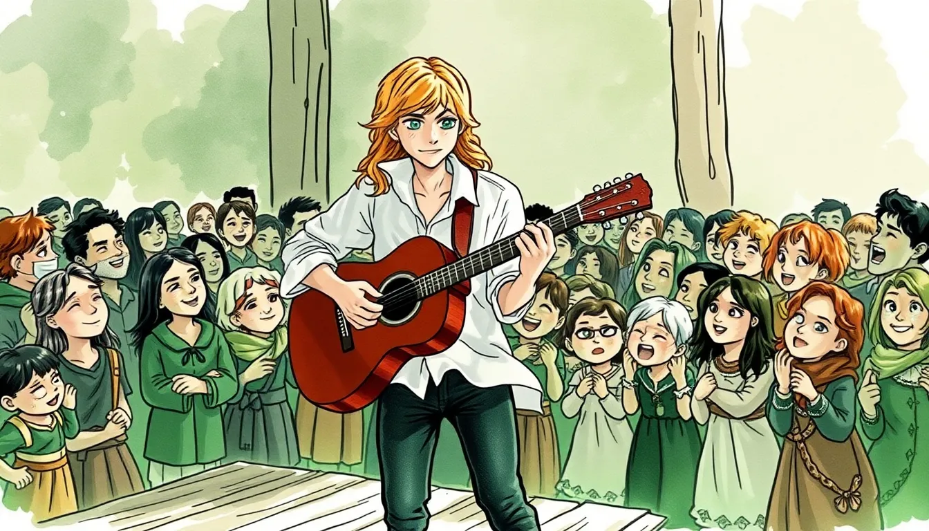 La Ballade des Âmes : Musicien itinérant et guérisseur des cœurs brisés 3 Illustration de La Guérison par la Musique