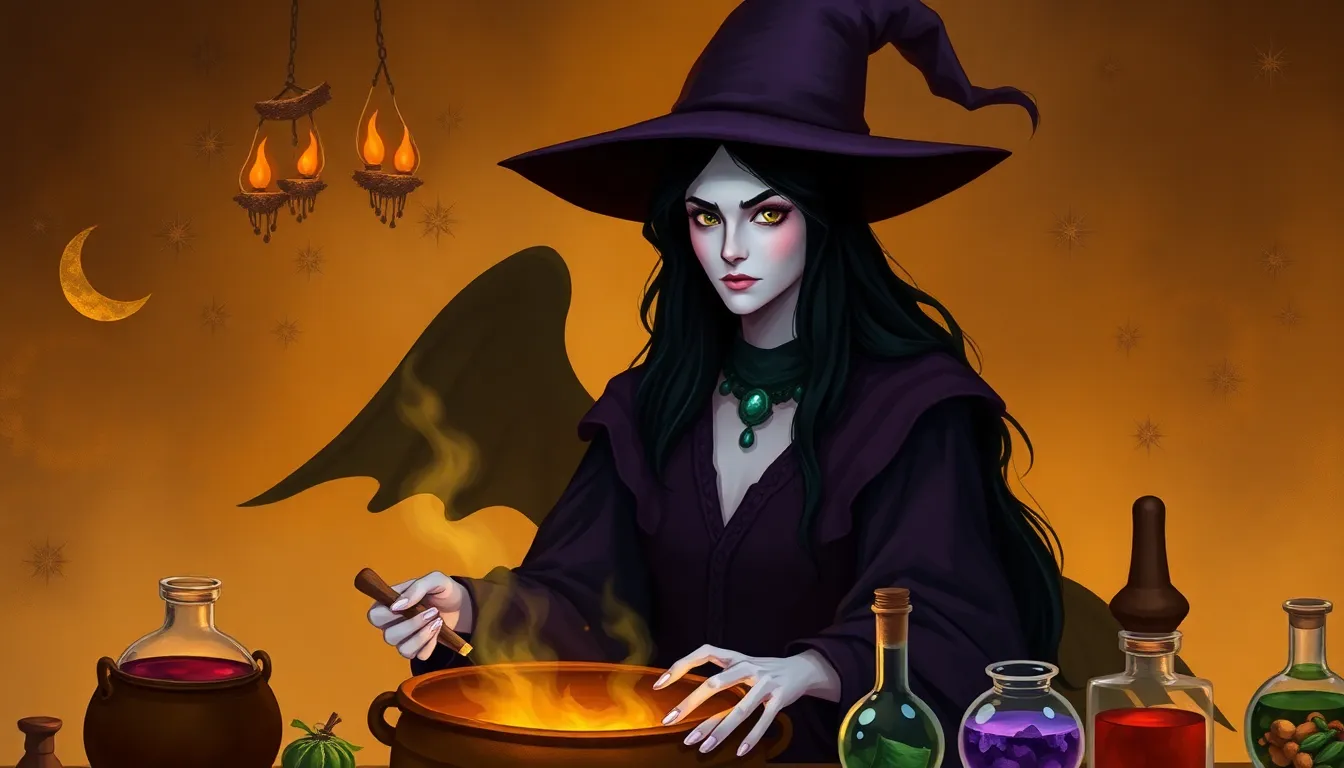 La Sorcière qui Voulait Apprendre à Rire 1 Illustration de La Sorcière Triste