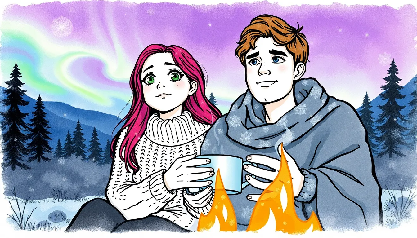 Les Lumières du Nord : À la recherche de l'origine des aurores boréales 3 Illustration de La première nuit sous les lumières