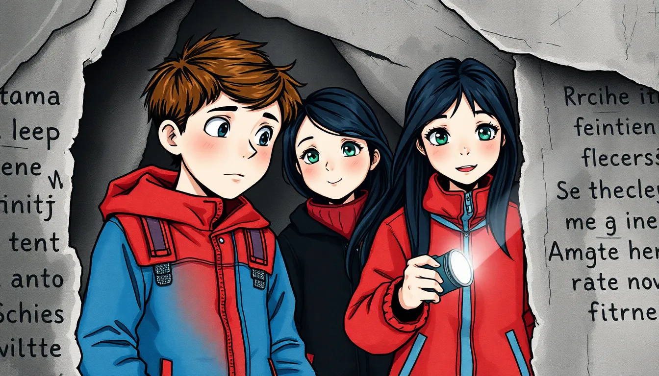 Les Échos de la Montagne : Mystère des voix en haute montagne 3 Illustration d'une découverte étrange dans une grotte