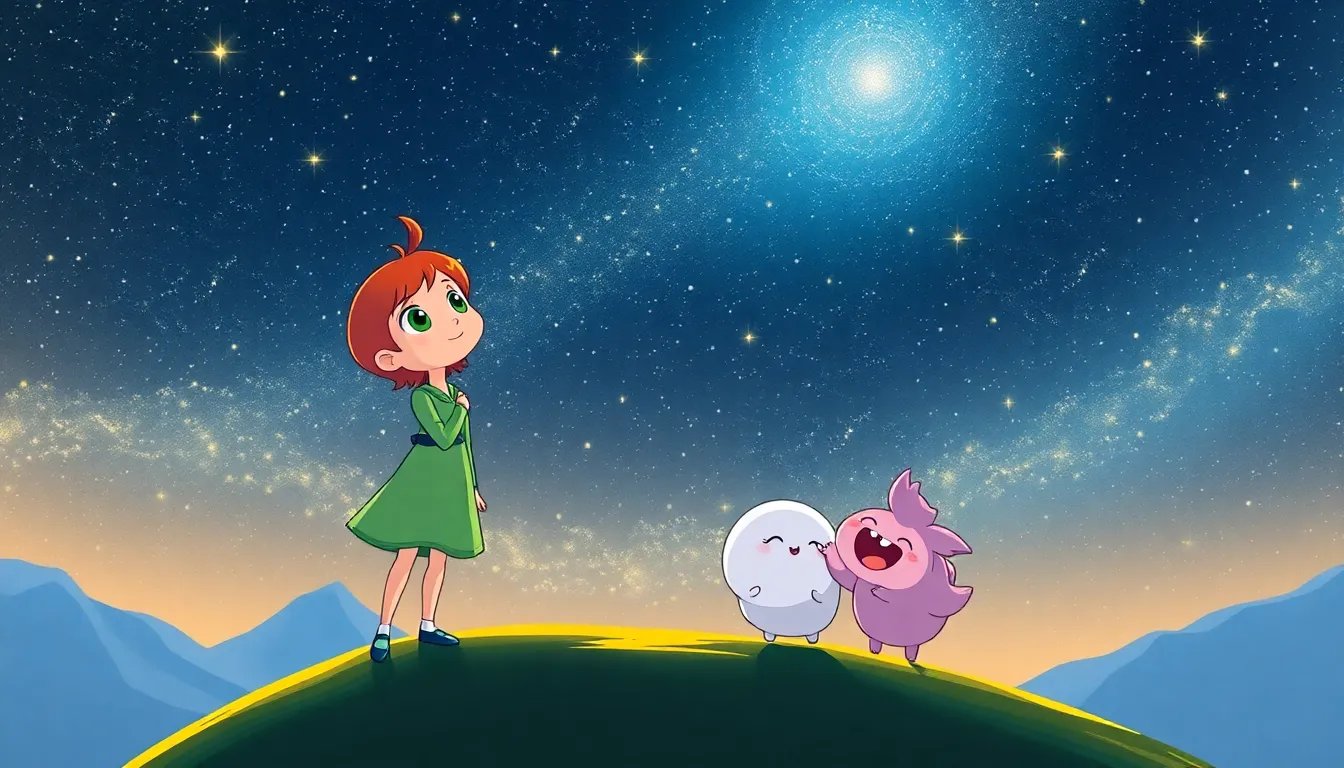 Le Voyage de Luna au Pays des Rêves 4 Illustration de La Montagne des Étoiles