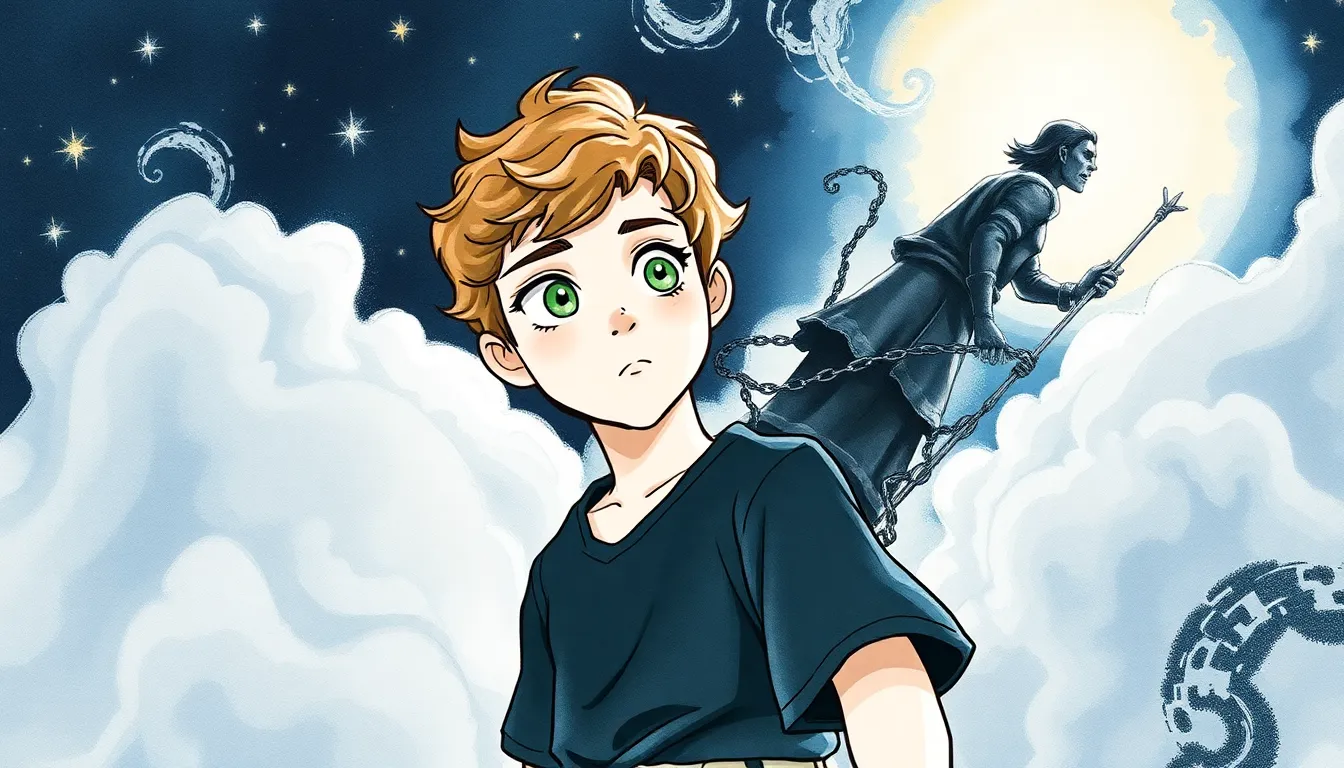 Illustration de Léo dans le monde des rêves