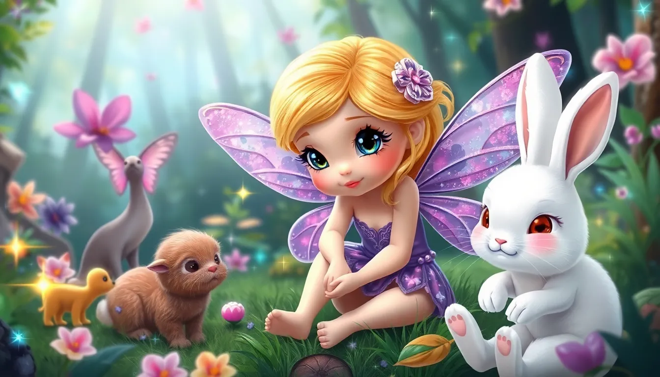 La Petite Fée et la Poussière Magique 3 Lila et Bubbles jouant ensemble dans la forêt magique