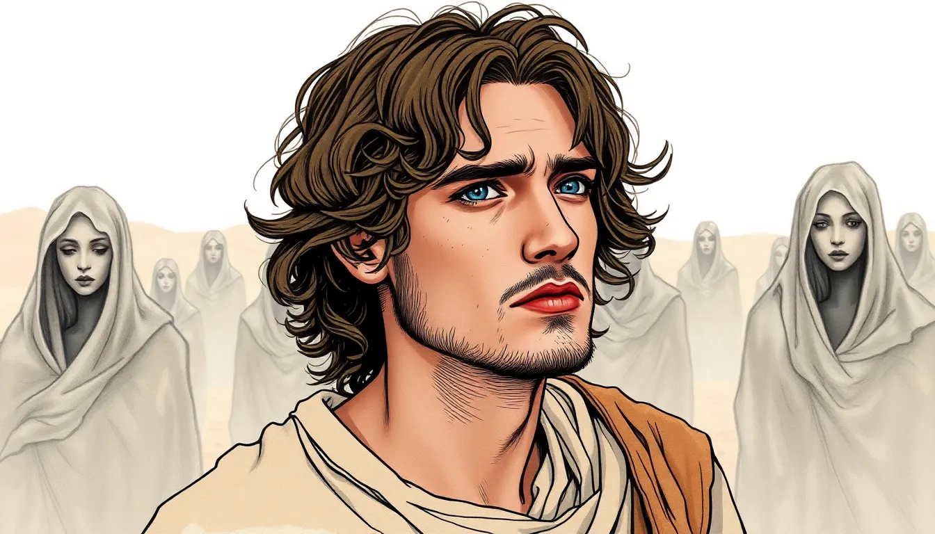 Le Sable des Âmes : Voyage fantastique vers la rédemption 1 Illustration d'Elian dans le désert des âmes perdues.