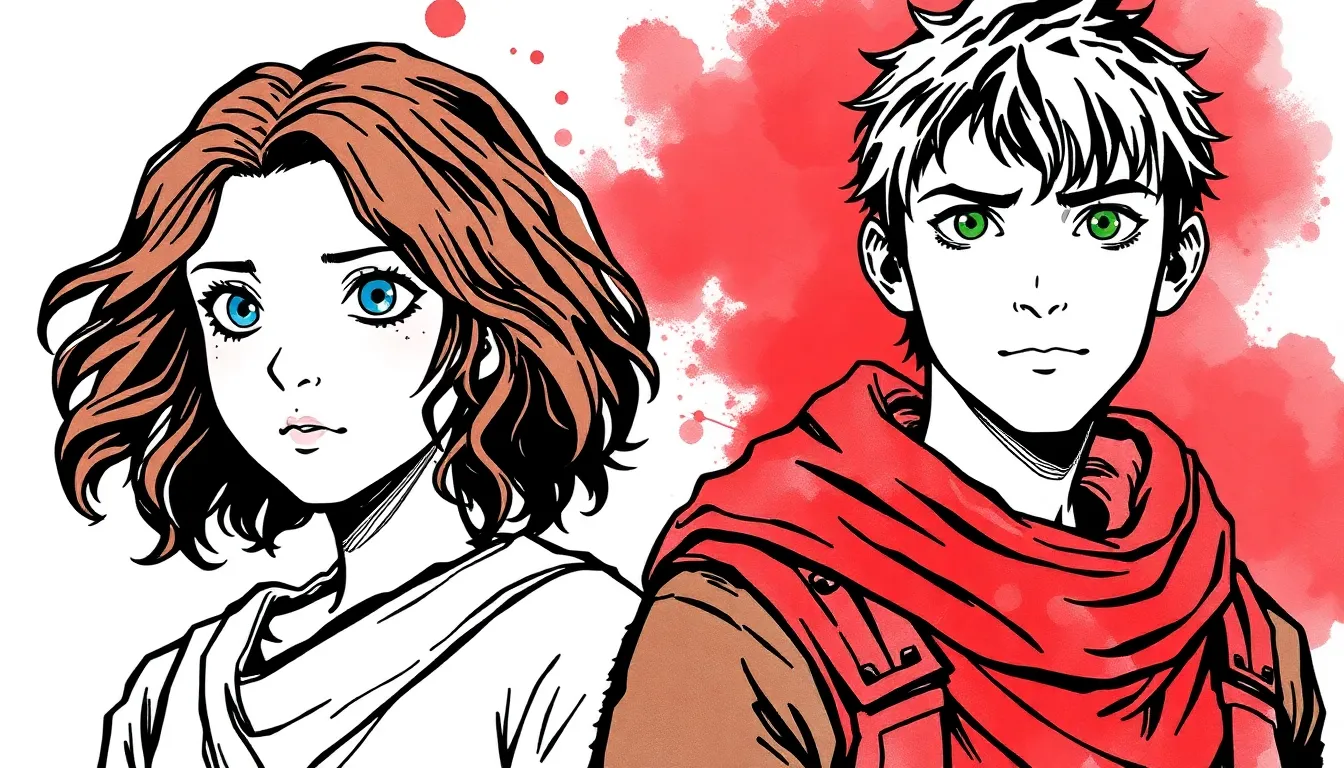 Le Sable des Âmes : Voyage fantastique vers la rédemption 4 Illustration d'Elian et Kael, alliés dans leur quête.