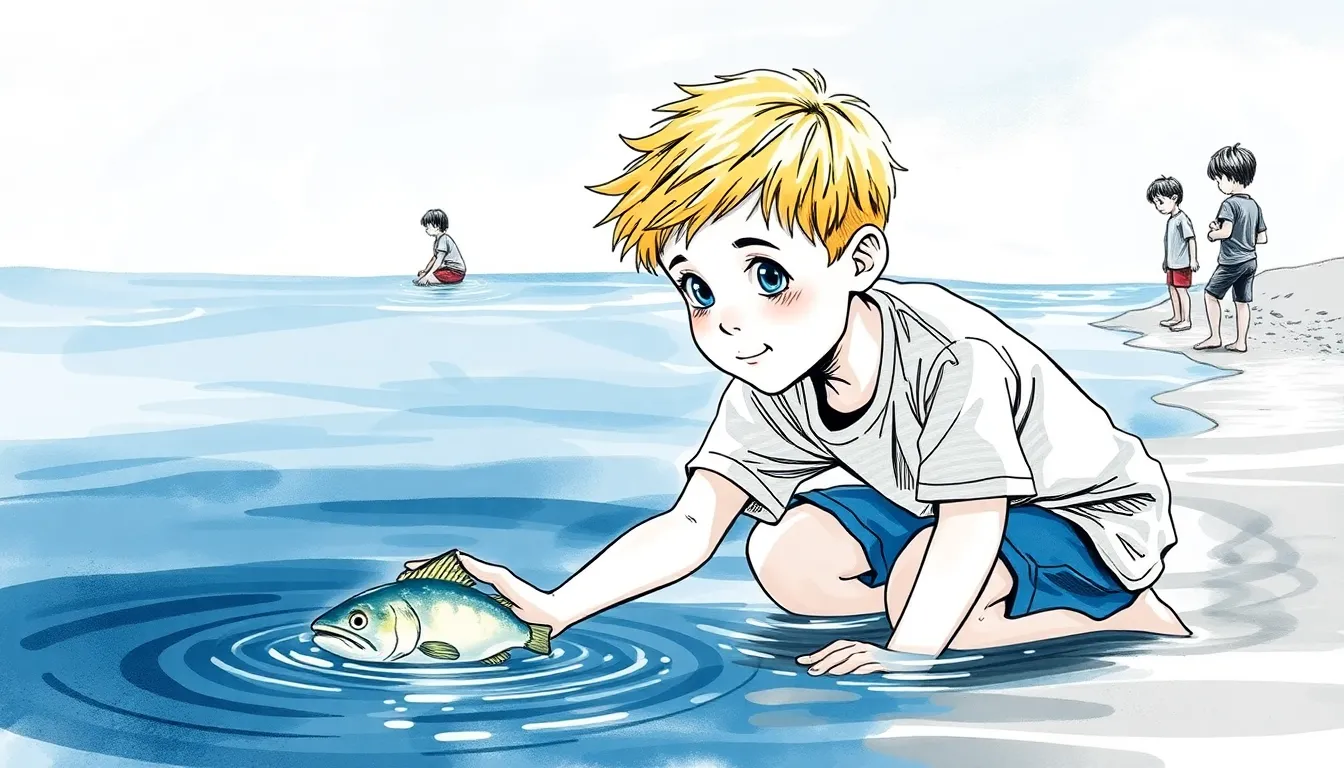 Illustration de La Découverte des Enfants de l'Eau