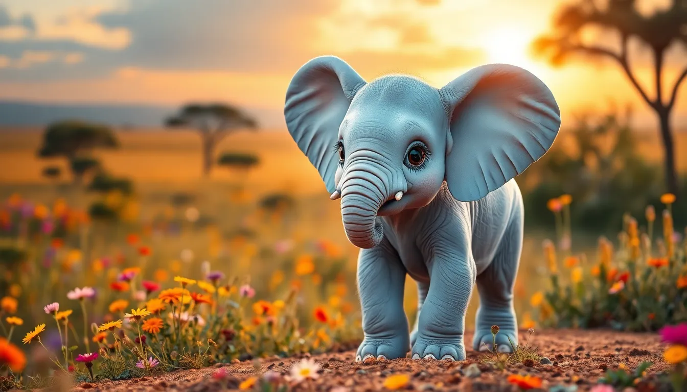 Illustration de Petit Élan se réveillant dans la savane