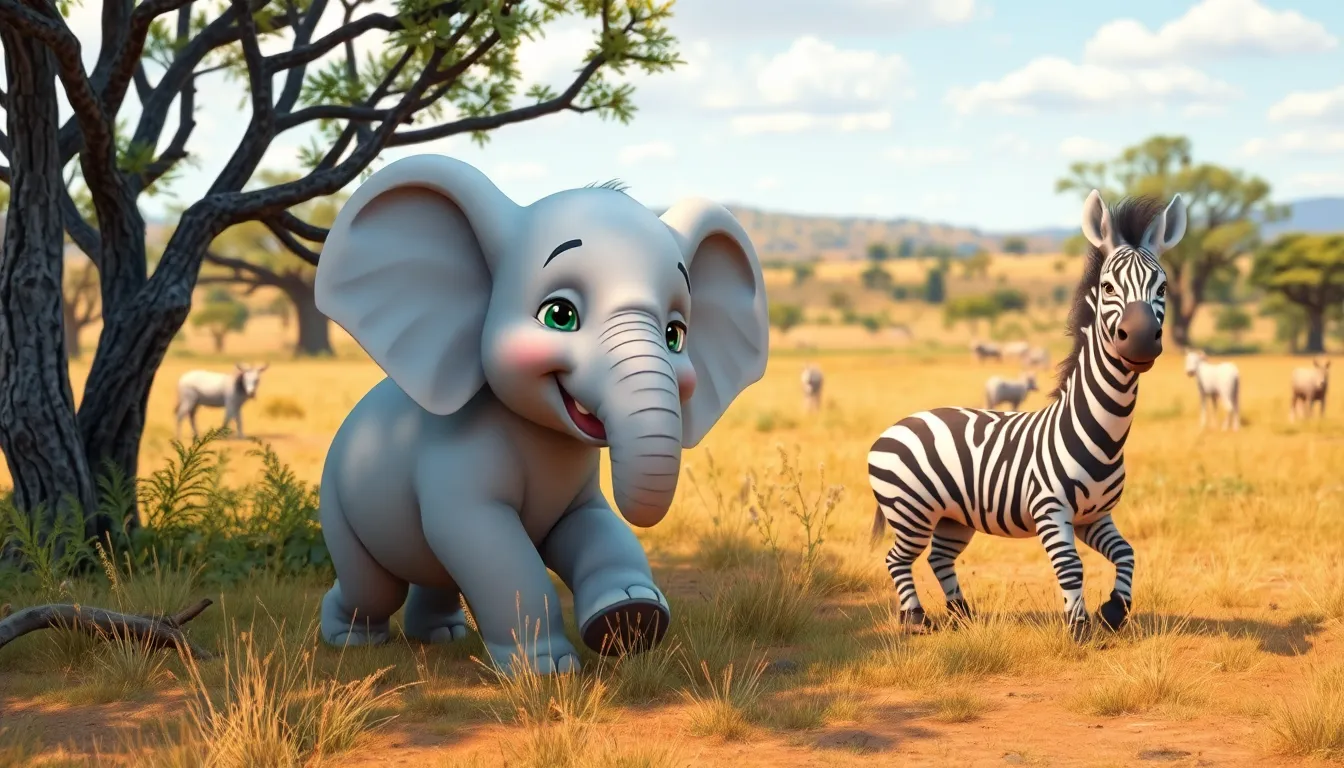Illustration de La Promenade dans la Savane