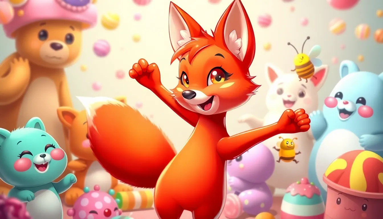 Le Rêve Sucré de Rosie le Renard 3 Illustration de La Fête des Bonbons