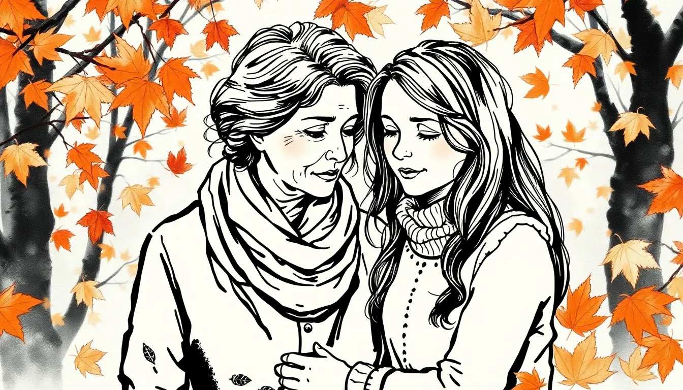 Les Liens d'Or : Une Histoire d'Amour Maternel 3 Illustration de L'Étreinte du Temps