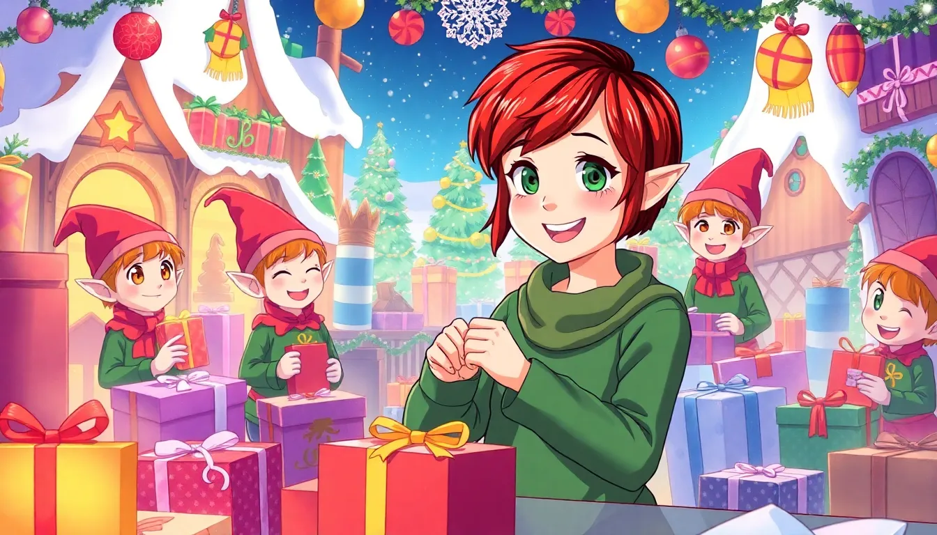 Les Aventures de Lila au Pôle Nord 3 Illustration du village des lutins