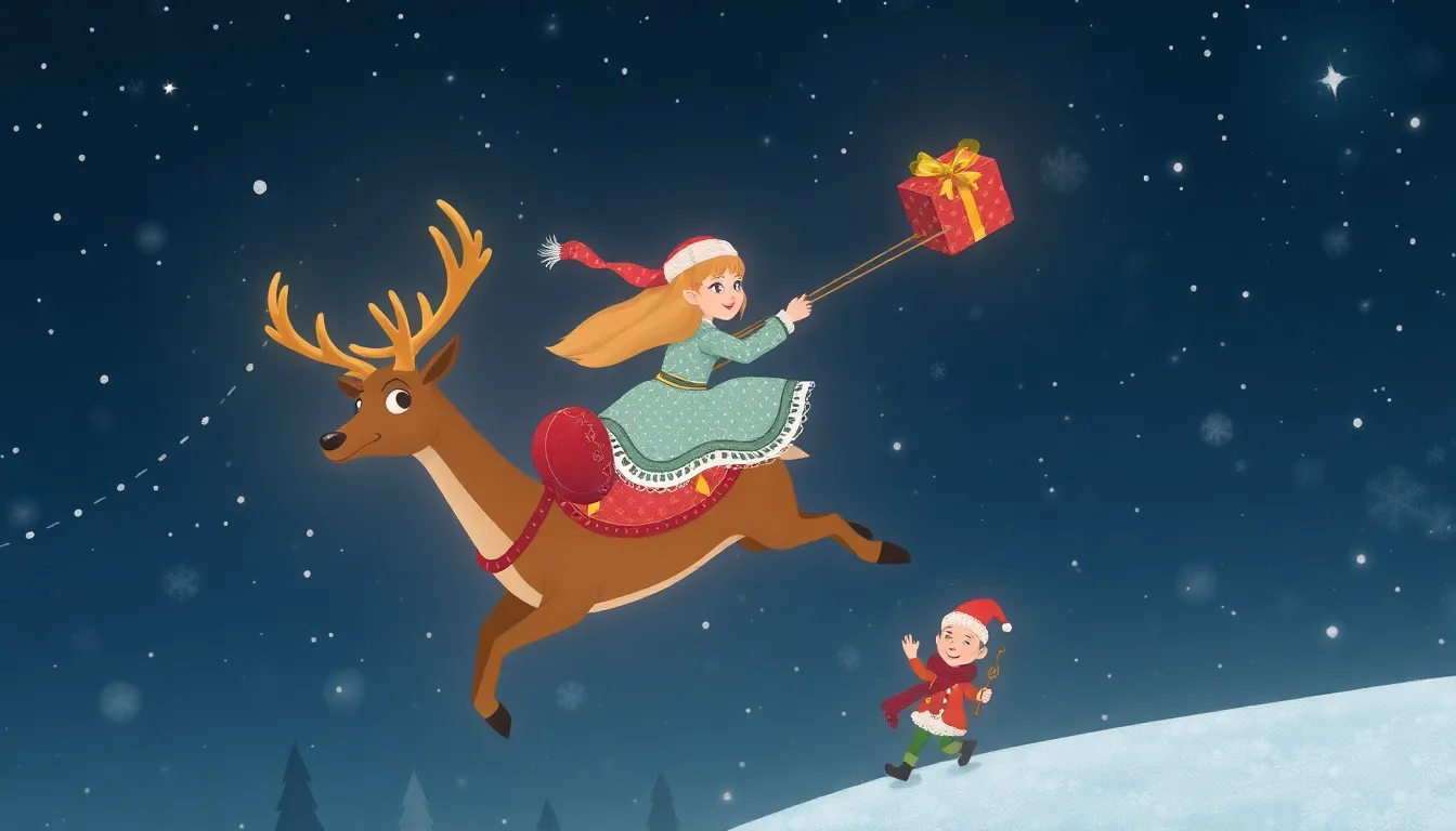 Les Aventures de Lila au Pôle Nord 6 Illustration de La grande nuit de Noël