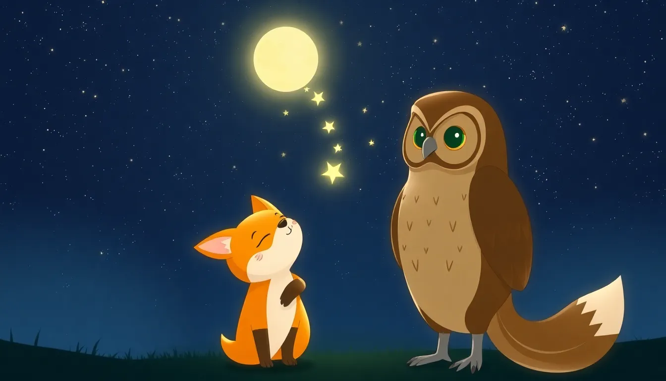 Le Renard et la Lune 2 Flambo et Sagesse sous le ciel étoilé