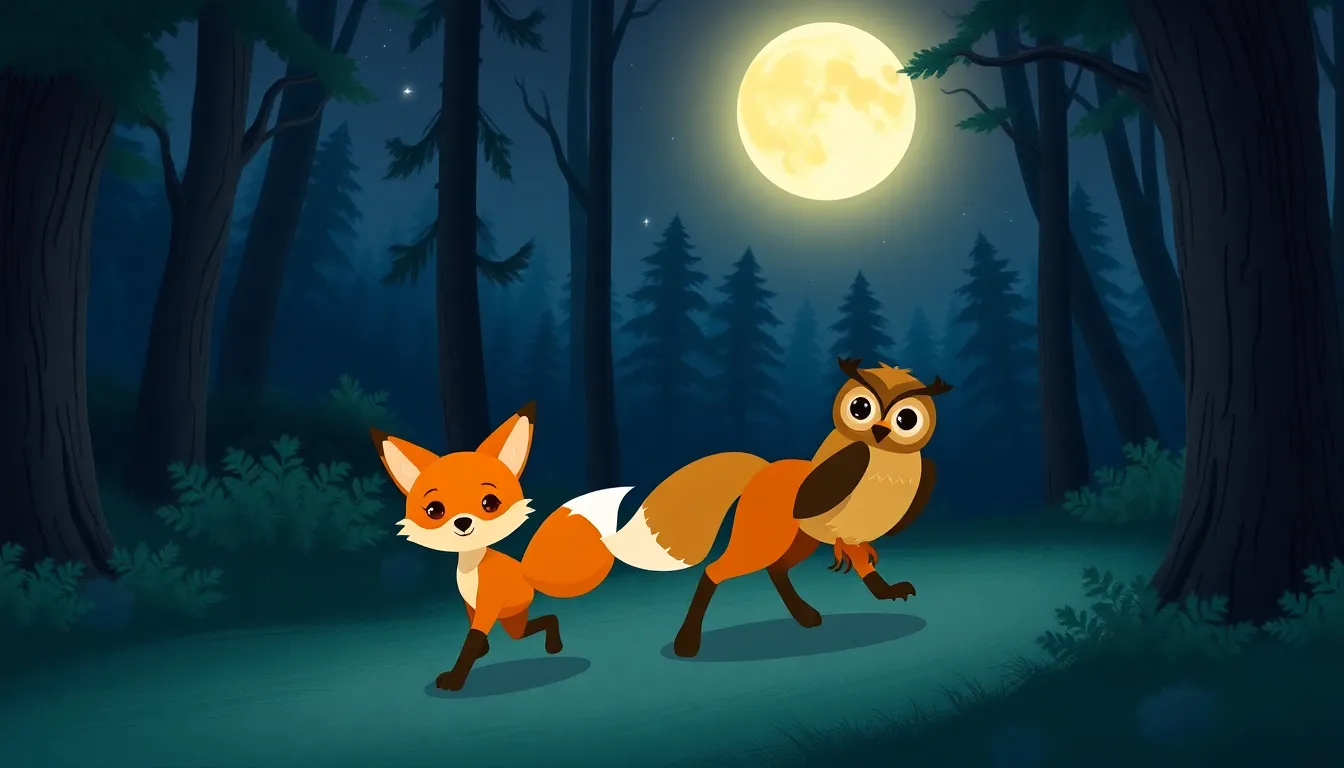Le Renard et la Lune 6 Illustration de Le Retour à la Maison
