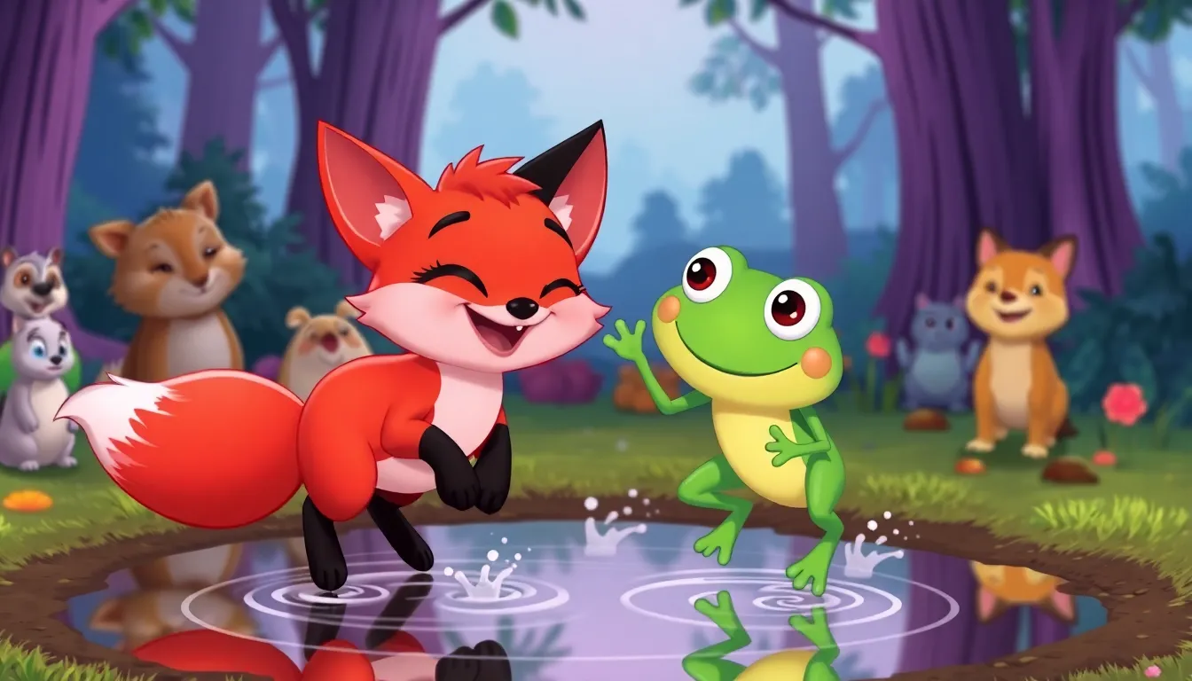 Le Royaume de Riri le Renard 3 Illustration de L'Amitié de Riri et Lola