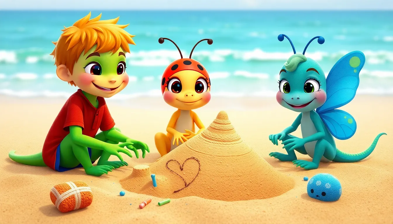 Lucas le Lézard et les Sableuses 4 Illustration de Une Leçon de Créativité