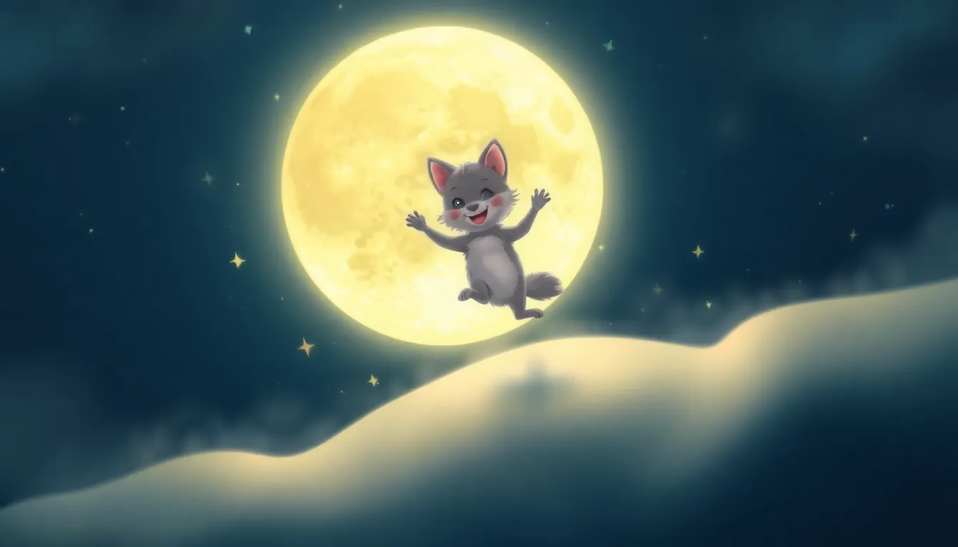 Illustration de L'Arrivée à la Lune