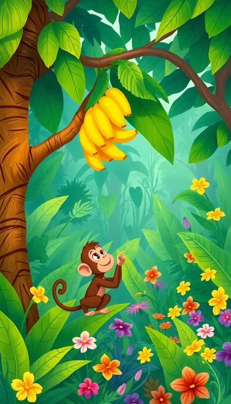 Le Singe et le Bananiers